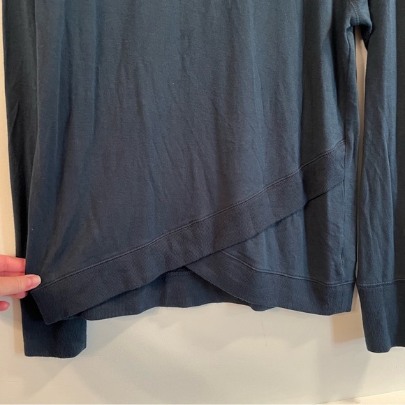 Women’s Athleta teal serenity cross cross front pullover sweater size small S - Picture 2 of 7